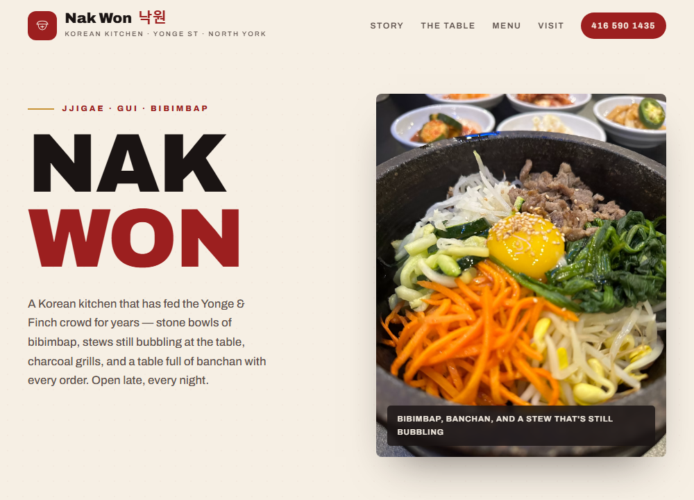 Nak Won website preview