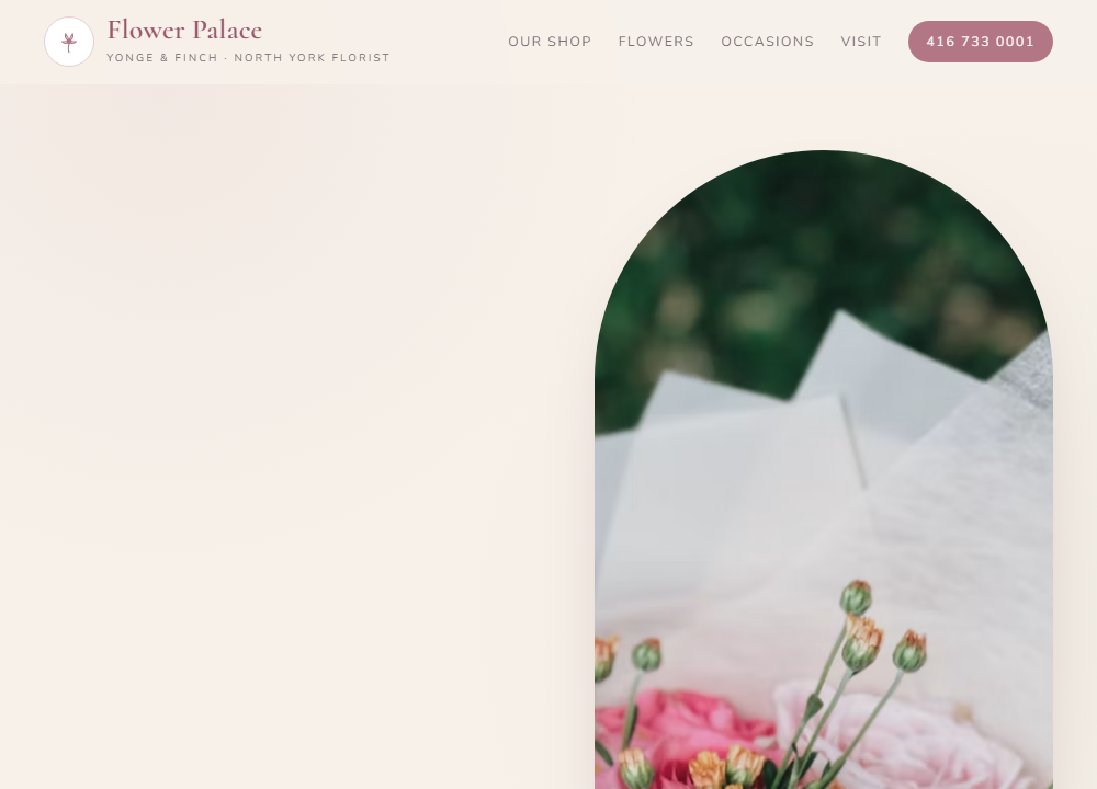 Yonge & Finch Flower Palace website preview